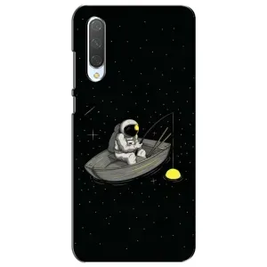 Силиконовый Чехол с принтом "Космонавты" на Xiaomi Mi CC9e (Космонавт на рыбалке)