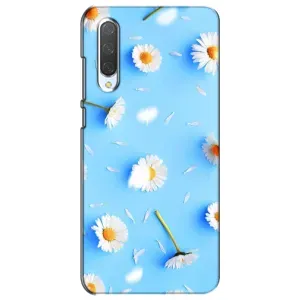 Чохол з Квітами для Xiaomi Mi CC9e (ромашки на блакитному)