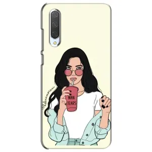 Силиконовый Чехол на Xiaomi Mi CC9e с картинкой Стильных Девушек (С напитком)