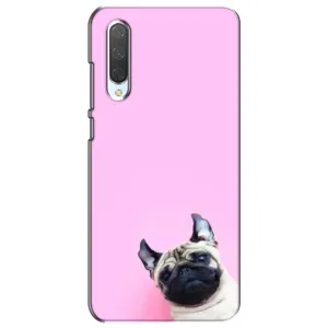 Бампер для Xiaomi Mi CC9e с картинкой "Песики" (Собака на розовом)