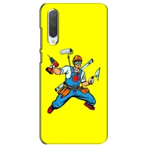 Силиконовый бампер (Работники) на Xiaomi Mi CC9e (Строитель)