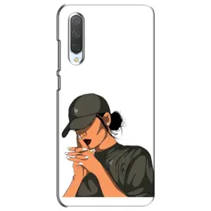 Силиконовый Чехол на Xiaomi Mi CC9e с картинкой Стильных Девушек (В зеленом)