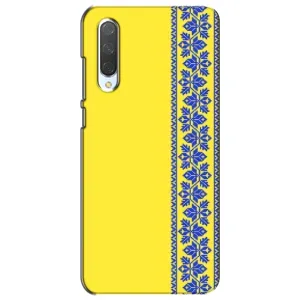 Силиконовый Чехол на Xiaomi Mi CC9e (Вышиванка на желтом)