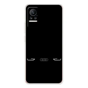 Силиконовый бампер с картинкой машины на Xiaomi Civi 1S (Силует Audi)