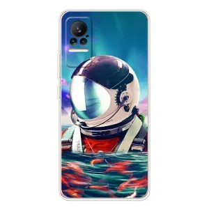 Силіконовый Чохол з принтом "Космонавти" на Xiaomi Civi 1S (Космонавт у воді)