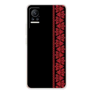 Силиконовый Чехол на Xiaomi Civi 1S (Красная Вышиванка)