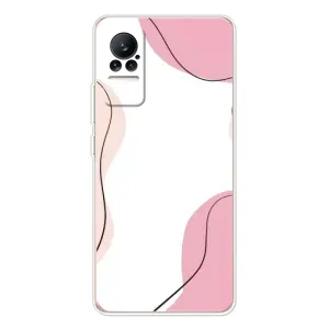 Чохол квітковий дизайн для Xiaomi Civi 1S (Рожевий фон)