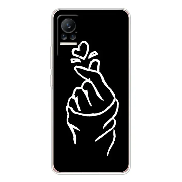 Чехол с рисунком «Сердце на черном» для Xiaomi Civi 1S Чехол с рисунком «Сердце на черном» для Xiaomi Civi 1S