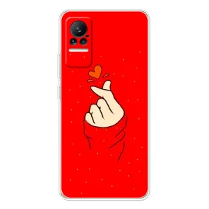 Чехлы (Знак сердечка) на Xiaomi Civi 1S (Сердце на красном)