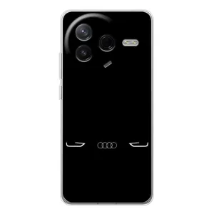 Силиконовый бампер с картинкой машины на Xiaomi Civi 4Pro (Силует Audi)