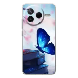 Силіконовий бампер з картинкою звірів для Xiaomi Civi 4Pro (Метелик синій)