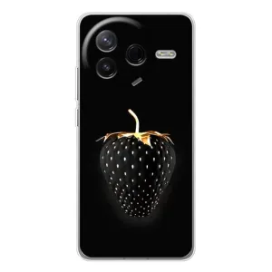 Чехол с изображением вкусной еды для Xiaomi Civi 4Pro (Чёрная клубника)