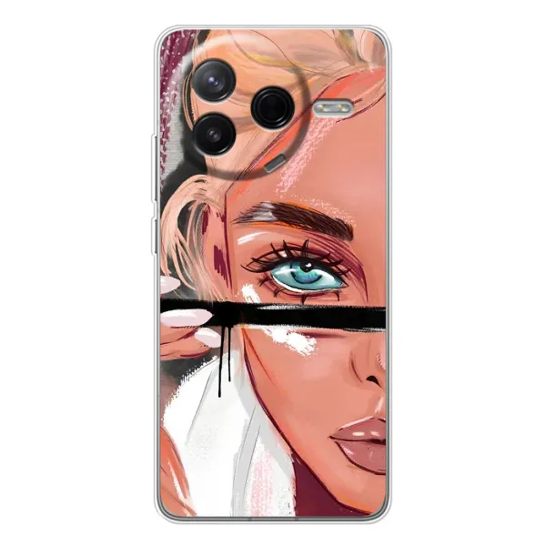 Чехол с рисунком «Девушка и ресницы» для Xiaomi Civi 4Pro Чехол с рисунком «Девушка и ресницы» для Xiaomi Civi 4Pro