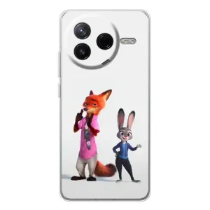 Силиконовый чехол с принтом Зоотрополіс для Xiaomi Civi 4Pro (Джуди и Ник)