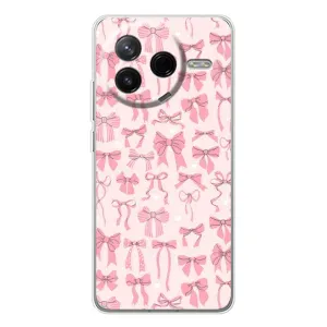 Чехол банты для Xiaomi Civi 4Pro (Фон бантики)