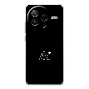 Чехол с картинками на черном фоне для Xiaomi Civi 4Pro (Книжки)
