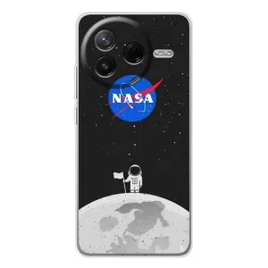 Силиконовый бампер с принтом "Наса" на Xiaomi Civi 4Pro (Космонавт NASA)