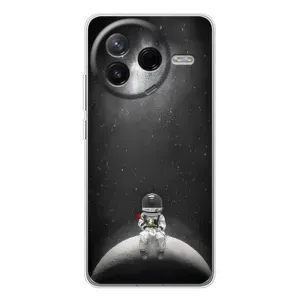 Силиконовый Чехол с принтом "Космонавты" на Xiaomi Civi 4Pro (Космонавт романтик)
