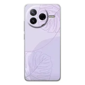 Чехол цветочный дизайн для Xiaomi Civi 4Pro (Монстера фиолетовая)