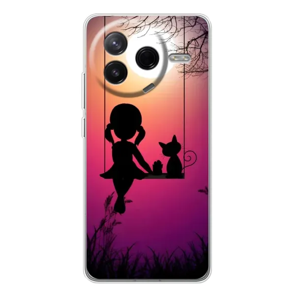 Чехол с рисунком «На качели» для Xiaomi Civi 4Pro