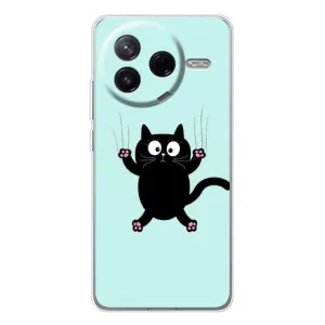 Силіконовий чохол з котиком для Xiaomi Civi 4Pro (Падаючий кіт)