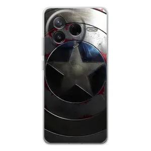 Чехол с Щитом Капитана Америки на Xiaomi Civi 4Pro (Ретро Щит Капитана)