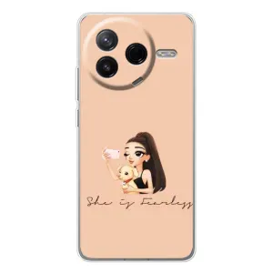 Силиконовый Чехол на Xiaomi Civi 4Pro с картинкой Стильных Девушек (С собакой)