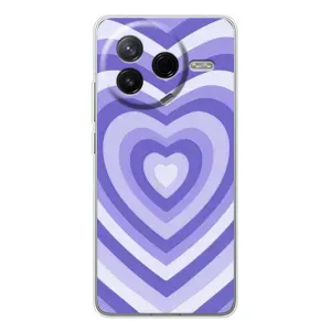 Чехлы с тематикой "Маленькие Сердечки" на Xiaomi Civi 4Pro (Сердце фиолет)