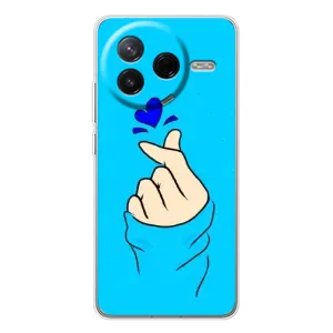 Чехлы (Знак сердечка) на Xiaomi Civi 4Pro (Сердце на синем)