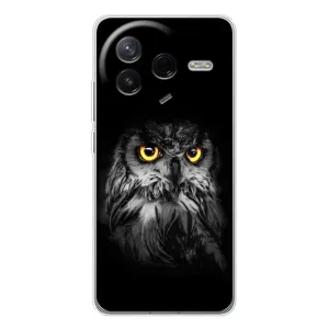 Чехлы с принтом СОВЫ для Xiaomi Civi 4Pro (Сова на чёрном)