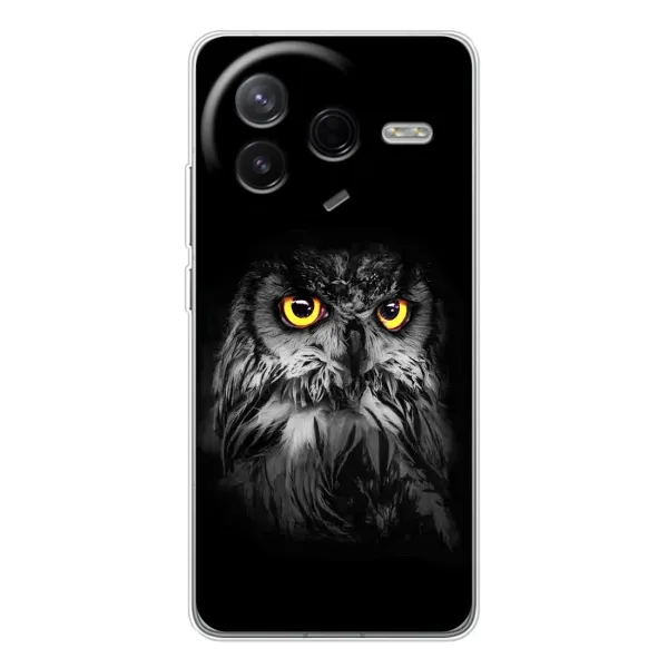 Чехол с рисунком «Сова на чёрном» для Xiaomi Civi 4Pro Чехол с рисунком «Сова на чёрном» для Xiaomi Civi 4Pro