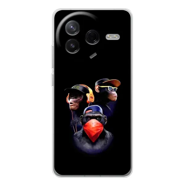 Чехол с рисунком «Три обезьяны» для Xiaomi Civi 4Pro