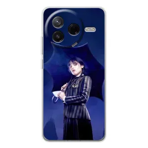 Чохол з картинкою Венсдей на Xiaomi Civi 4Pro (Венсдей з парасолькою)