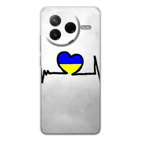 Чехол с рисунком «Украинская кардиограмма» для Xiaomi Civi 4Pro Чехол с рисунком «Украинская кардиограмма» для Xiaomi Civi 4Pro