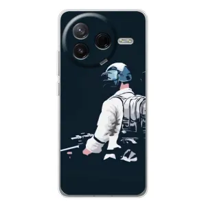 Силиконовый чехол с картинкой "Герой Pubg" на Xiaomi Civi 4Pro (В экиперовке)