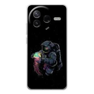 Силиконовый Чехол с принтом "Космонавты" на Xiaomi Civi 4Pro (В руках земля)