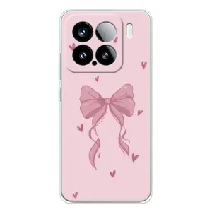 Чехол банты для Xiaomi Civi 5Pro (Бант на розовом)