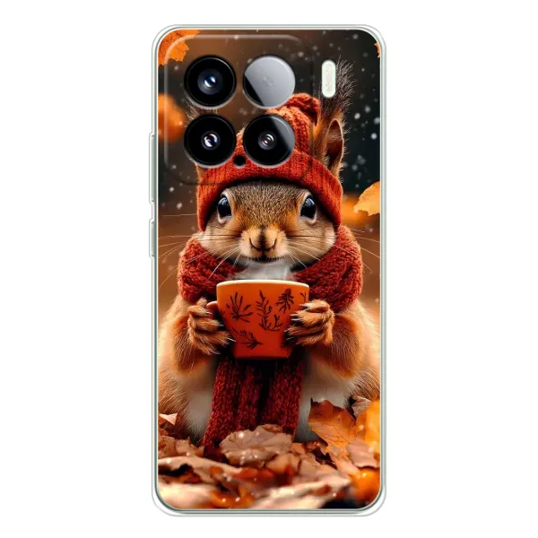 Чехол с рисунком «Белка с кофе» для Xiaomi Civi 5Pro Чехол с рисунком «Белка с кофе» для Xiaomi Civi 5Pro
