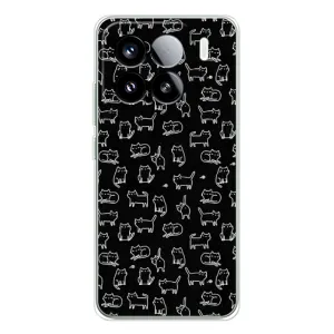 Чохол на тематику: Коти для Xiaomi Civi 5Pro (Котики на чорному)