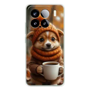 Друкований чохол 'Звірята з кавою' для Xiaomi Civi 5Pro (Песик з кавою)