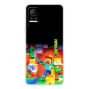 Чехлы для Xiaomi Civi (Персонажи Майн Крафт) (Герой Майнкрафт)