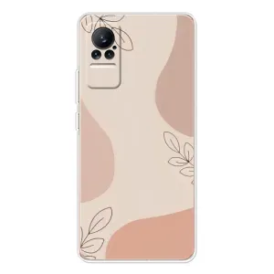 Чехол цветочный дизайн для Xiaomi Civi (Коричневый фон)