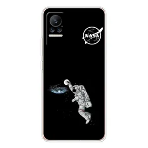 Силиконовый бампер с принтом "Наса" на Xiaomi Civi (Космонавт баскетболист)