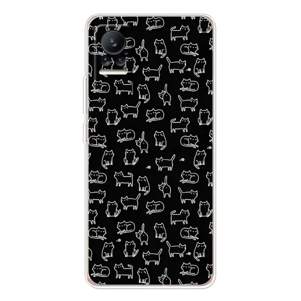 Чехол с рисунком «Котики на черном» для Xiaomi Civi Чехол с рисунком «Котики на черном» для Xiaomi Civi