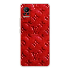 Текстурный Чехол Louis Vuitton для Сиви (Красный ЛВ)