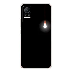 Чехол с картинками на черном фоне для Xiaomi Civi (Лампочка)