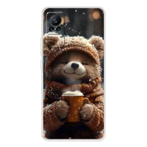 Печатный чехол «Зверята с кофе» для Xiaomi Civi (Медвежонок с кофе)