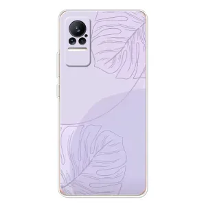 Чехол цветочный дизайн для Xiaomi Civi (Монстера фиолетовая)