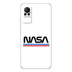 Силиконовый бампер с принтом "Наса" на Xiaomi Civi (NASA на белом фоне)