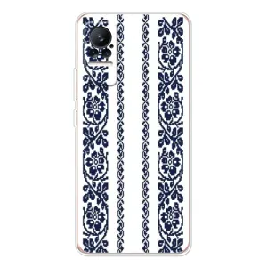 Силиконовый Чехол на Xiaomi Civi с картинкой Вышиванки (Синяя вышиванка)